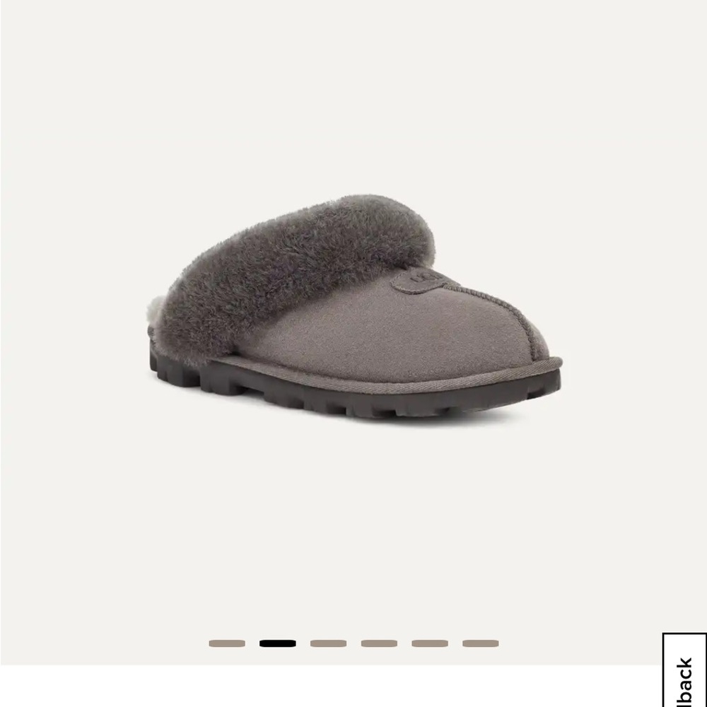 UGG coquette Cozy Gray Shearling Slippers